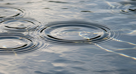 Water ripples on the surface of the water, close-upの素材
