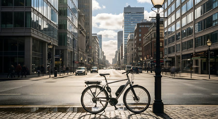 Bicycles in the city center of Rotterdam, Netherlandsの素材