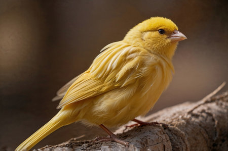 Crested canary (canary) in the nature.の素材