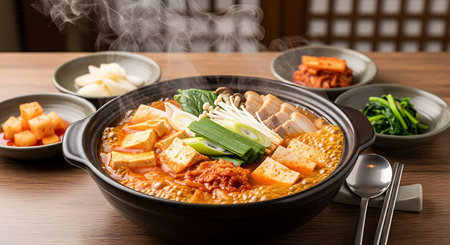 jjamppong, japanese noodle soup in bowlの素材