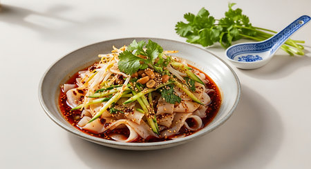 jjamppong, japanese noodle with spicy sauceの素材