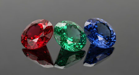Gemstone on black background. 3d illustration. 3d rendering.の素材