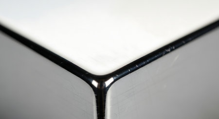 Close up shot of a silver bar with selective focus on the centerの素材