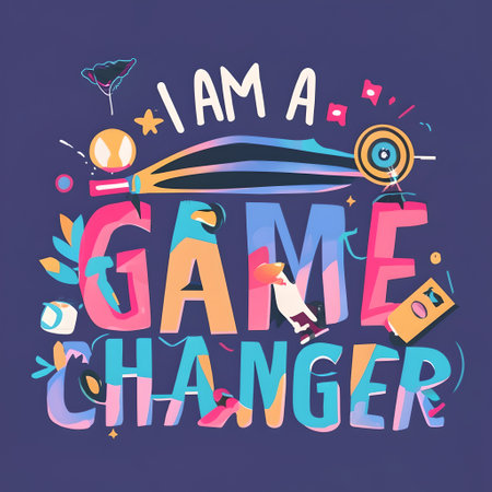 I am a Game changer. Motivational quote. Vector illustration.の素材