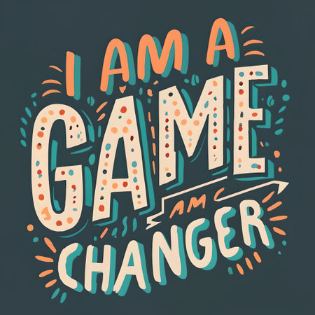 I am a game changer, hand drawn lettering quote. Vector illustrationの素材