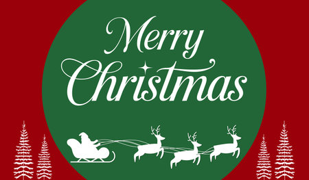 Merry Christmas Beautiful Wish Card Editable Vector EPSのイラスト素材