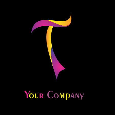 t letter   vector editable fileのイラスト素材