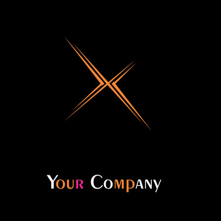 x letter   vector editable fileのイラスト素材