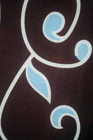 Fabric silk texture with a pattern of blue and white lines.の写真素材