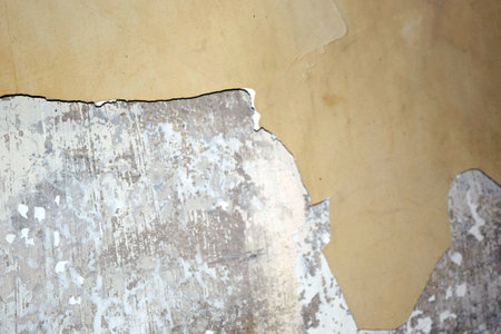 Old wall with peeling plaster. Abstract background and texture for design.の写真素材