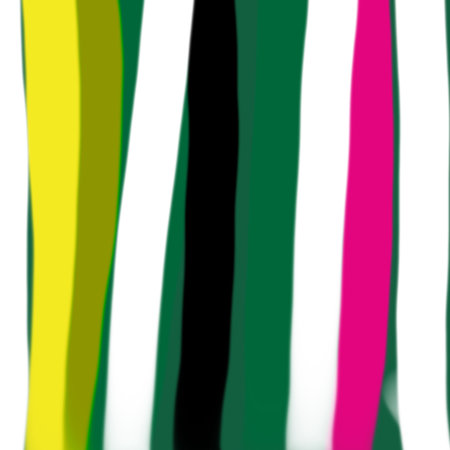 3d rendering of abstract wavy stripes in green, pink and whiteの写真素材