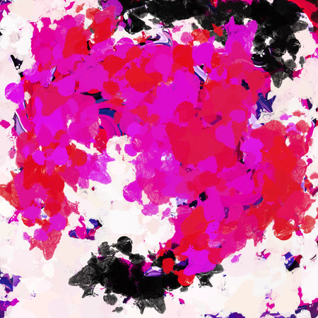 abstract watercolor background with pink, red and black splashesの写真素材