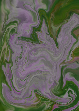 abstract background with a psychedelic pattern in green and pink colors.の写真素材