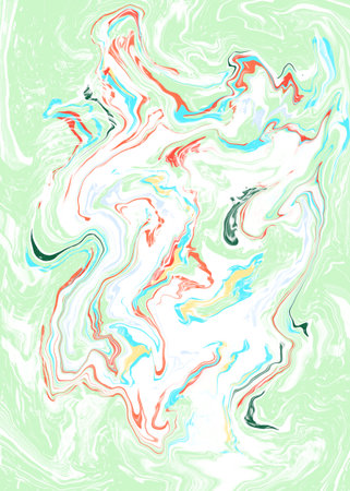 Fluid art- marbled effect. Abstract artwork- stain, splashes, smearing the dye. Liquid acrylic- color blot. Pigment water background- vector illustration.の写真素材