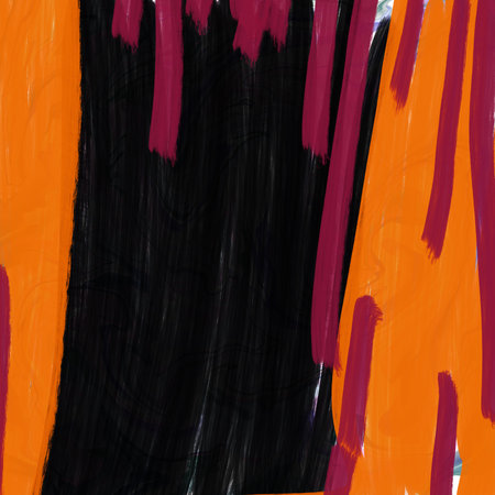 abstract background with paint strokes in orange, black and red colorsの写真素材