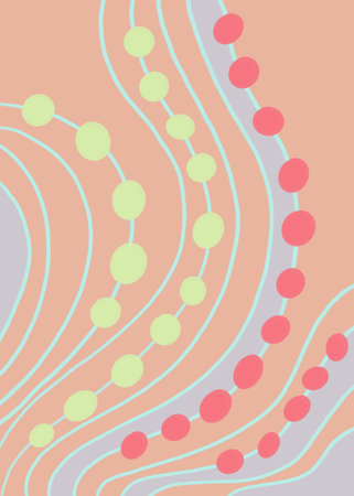 abstract background with circles and lines in pastel colors, vector illustrationの写真素材