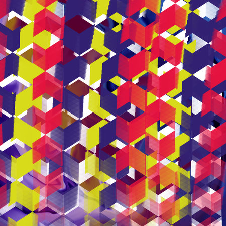 Seamless pattern. Abstract background with colorful geometric figures. Vector illustration.の写真素材