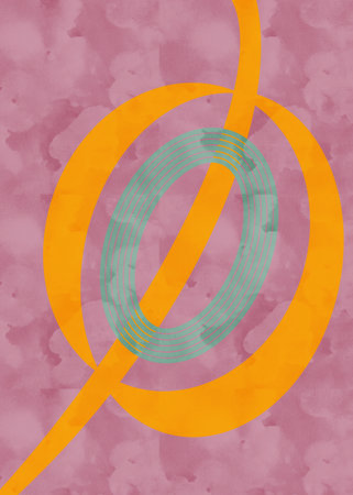 Abstract background with circles and lines. Vector illustration for your design.の写真素材