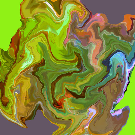 Colorful Abstract Background. Digital Acrylic Color Swirl Or Similar Marble Twist Textureの写真素材