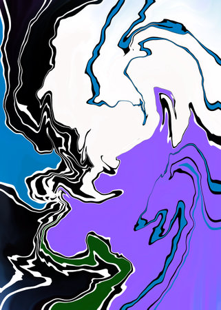 abstract color pattern with black, blue, green and white colorsの写真素材