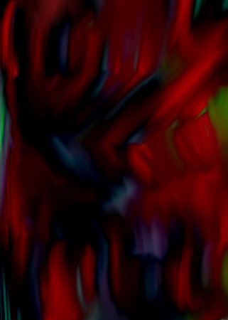 Abstract background with red, black and blue spots of paint. Digital painting.の写真素材