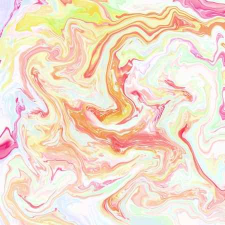 abstract background with pink, yellow, green and blue paint.の写真素材