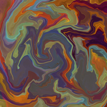 Marble abstract pattern, colorful background. Digital marbling art.の写真素材