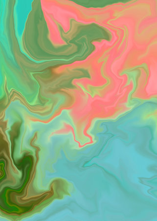 Colorful Digital Acrylic Color Swirl Or Similar Marble Twist Texture Backgroundの写真素材