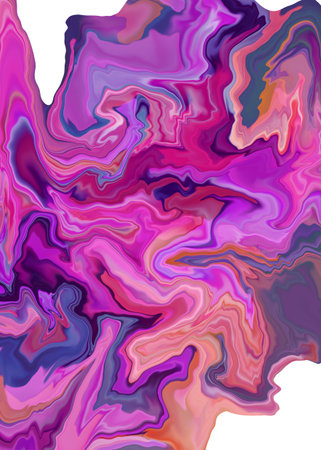 abstract background with a psychedelic pattern in pink, purple and blueの写真素材