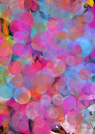abstract watercolor background with colored spots and spots of different sizes