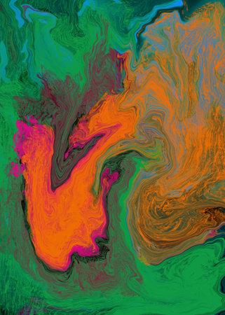 Abstract colorful background. Digital marbling art. Acrylic painting.の写真素材