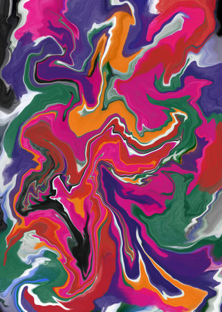 Abstract colorful background. Digital painting. 3d rendering, 3d illustration.の写真素材