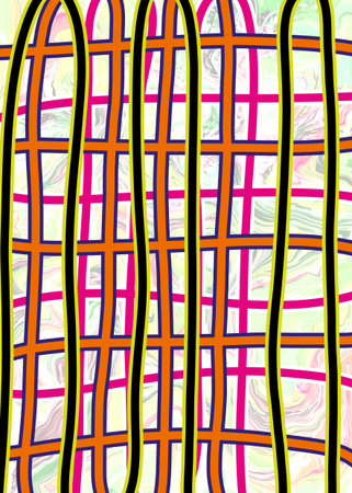 abstract background with lines, stripes and waves. seamless pattern.の写真素材