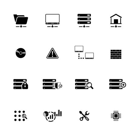 Web Hosting Icon Setのイラスト素材