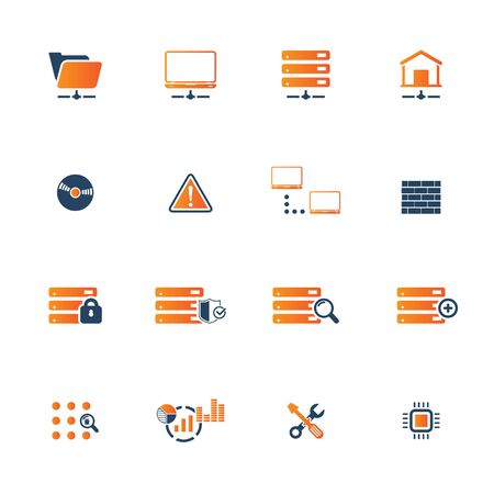 Web Hosting Icon Setのイラスト素材