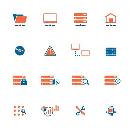 Web Hosting Icon Setのイラスト素材