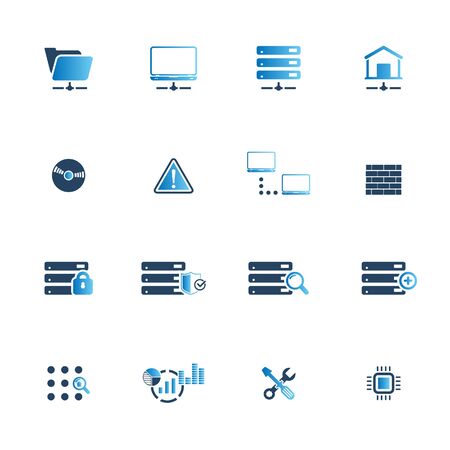 Web Hosting Icon Setのイラスト素材