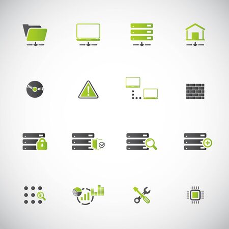 Web Hosting Icon Setのイラスト素材