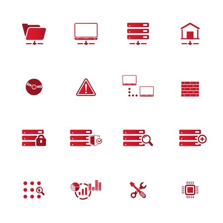 Web Hosting Icon Setのイラスト素材