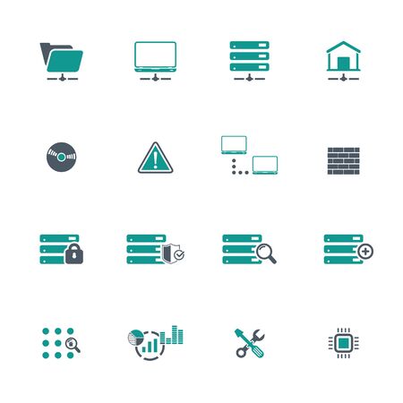 Web Hosting Icon Setのイラスト素材