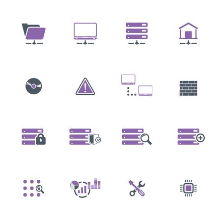 Web Hosting Icon Setのイラスト素材