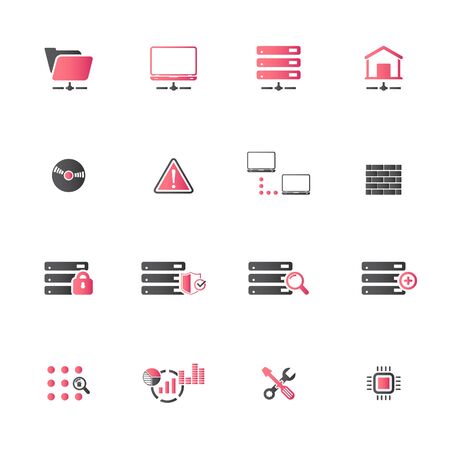 Web Hosting Icon Setのイラスト素材