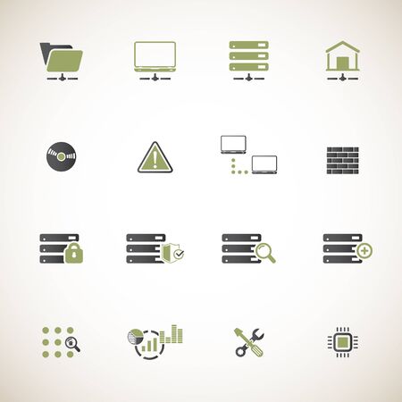 Web Hosting Icon Setのイラスト素材
