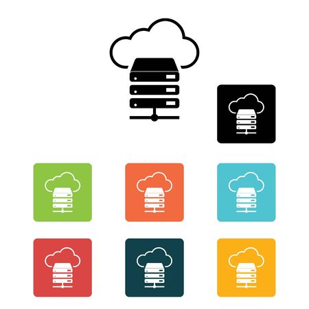 Server Computer Hardware Network. Web server icon. Vector Icon.のイラスト素材
