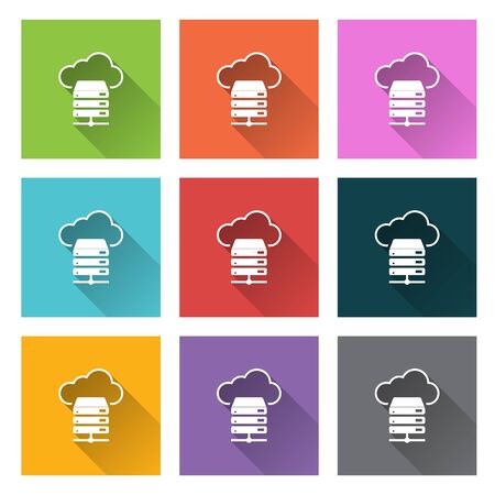 Server Computer Hardware Network. Web server icon. Vector Icon.のイラスト素材