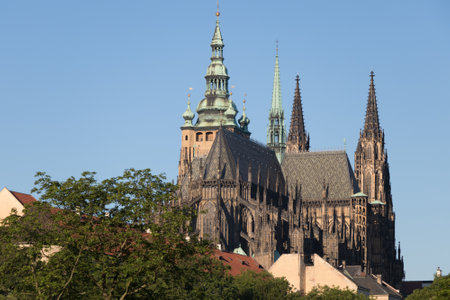 PRAGUE, CZECH REPUBLIC - MAY 28, 2017: St. Vitus Cathedral in the Hradcany districtのeditorial素材