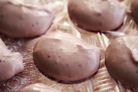 Preparation of healthy desserts from yogurt and frozen berries