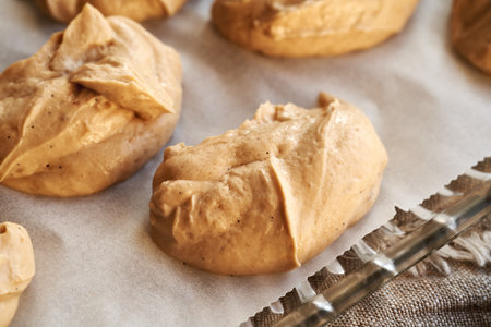 Preparation of healthy desserts from greek yogurt, hazelnut butter, maple syrup and vanilla