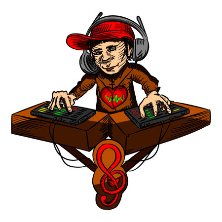 deejay colorのイラスト素材