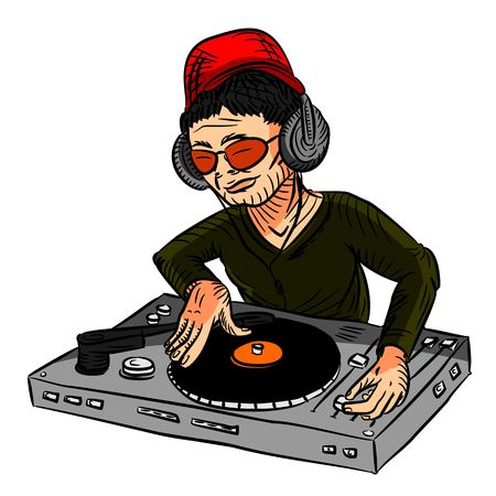 deejay colorのイラスト素材